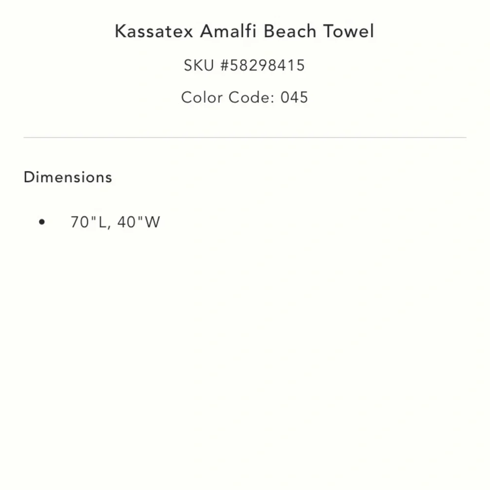 Anthropologie Kassatex Amalfi Beach Towel NWT